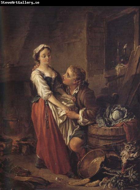 Francois Boucher The Beautiful Kitchen-Maid